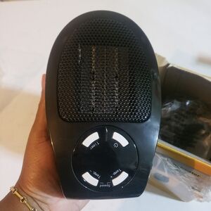 Portable Ceramic Space Heater, Mini Size For Bedroom Or Office, Plug In